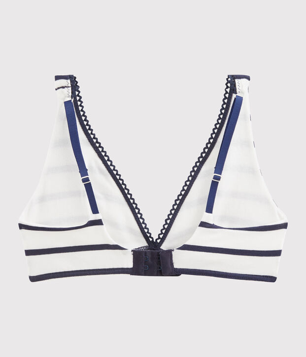 Reggiseno a righe Donna bianco/blu