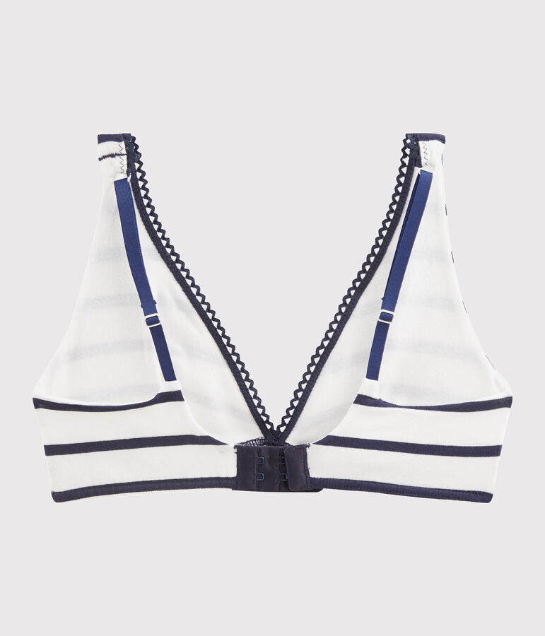 Reggiseno a righe Donna bianco/blu