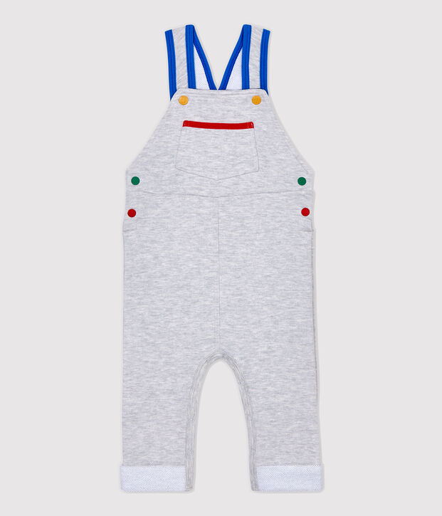 Salopette in felpa beb&egrave;. BELUGA CHINE