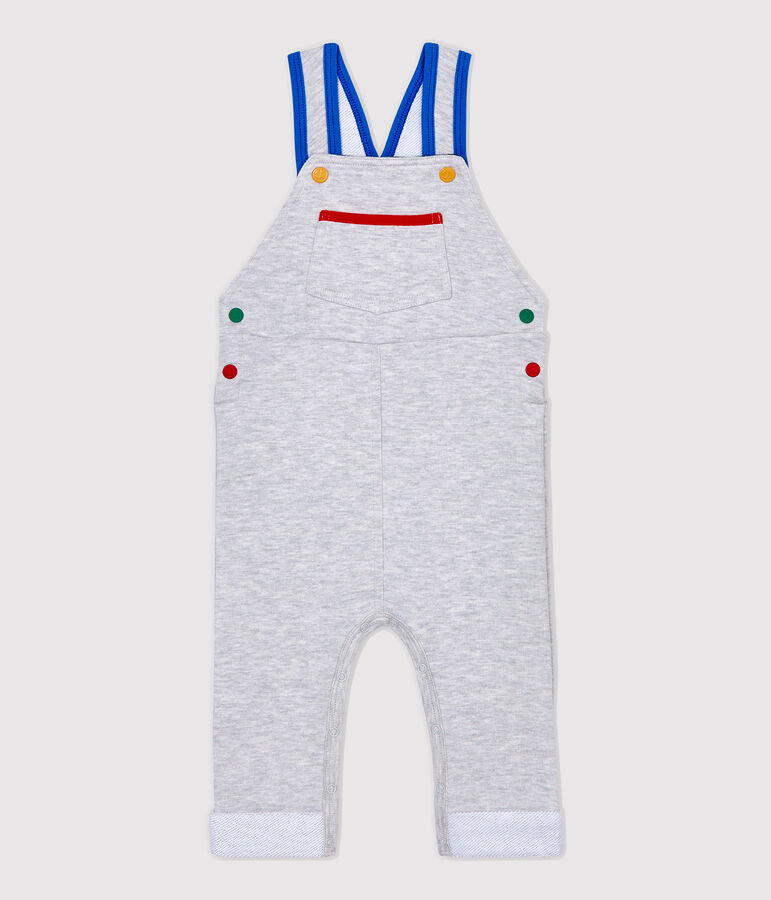 Salopette in felpa beb&egrave;. grigio