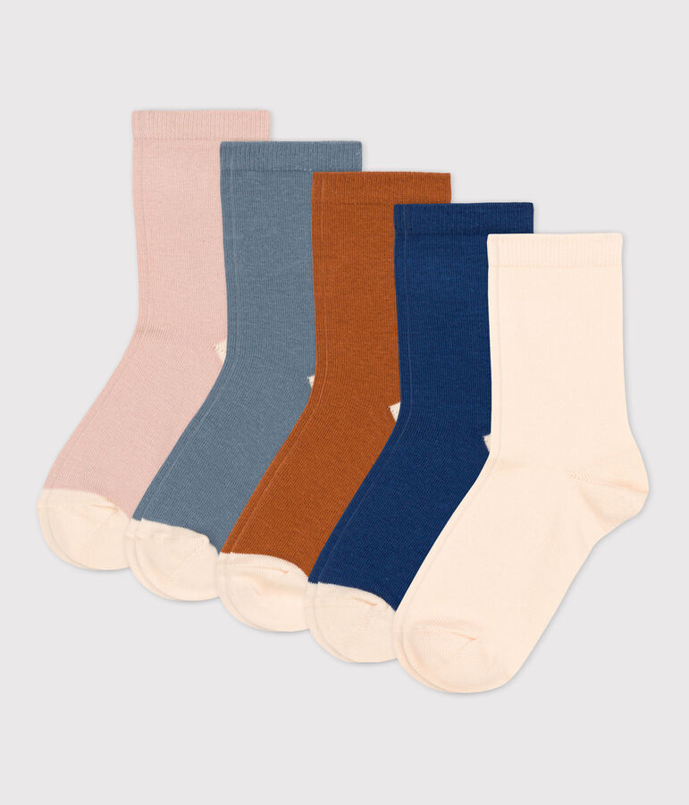 Confezione da 5 paia di calzini bambina multicolore