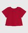 Blusa a maniche corte in cotone con motivo a fiori bambina SPI