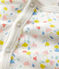 Tutina pigiama a fiori bebè in cotone biologico bianco MARSHMALLOW/bianco MULTICO