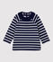 Blusa in cotone bebè. blu SMOKING/ MARSHMALLOW ARGENT BRILLANT