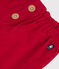 Shorts in velluto tinta unita neonata rosso TERKUIT