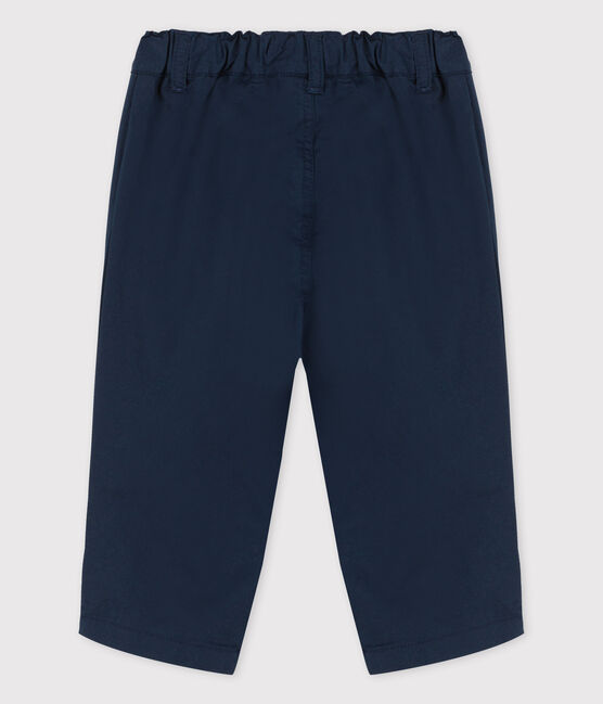 Pantaloni bebè in adorabile tessuto serge  blu SMOKING