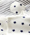Completo 2 pezzi in tessuto tubico neonato bianco MARSHMALLOW/blu SMOKING