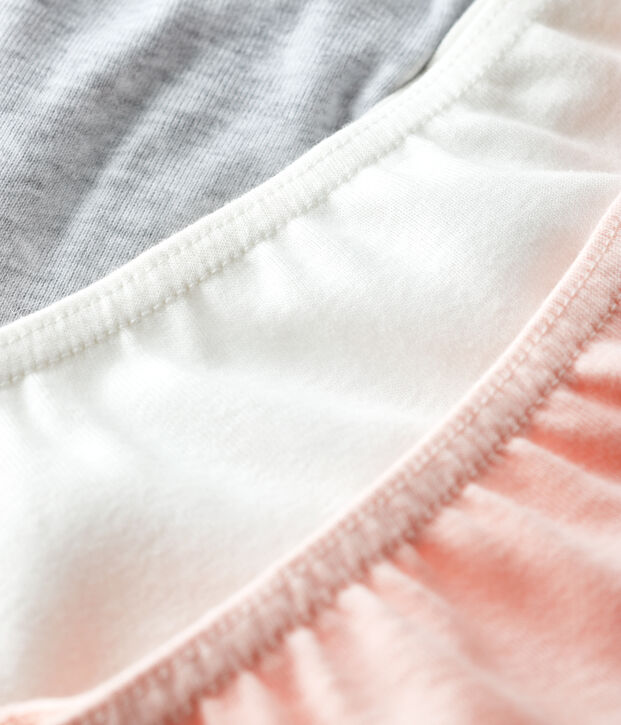 Confezione da 3 culotte bambina in cotone biologico multicolore