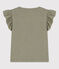 T-shirt a maniche corte in cotone bambina verde MARECAGE