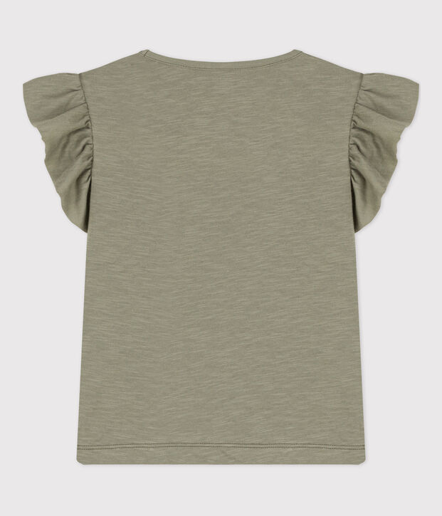 T-shirt a maniche corte in cotone bambina verde