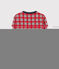 Cardigan a scacchi bambina rosso TERKUIT/bianco MULTICO