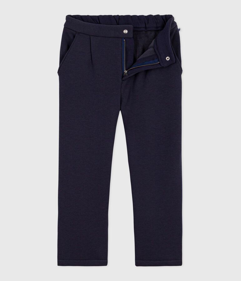 Pantaloni in tessuto felpato bambino blu