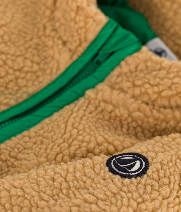 Giacca in sherpa per beb&egrave; beige