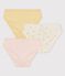Confezione da 3 slip bambina soli in cotone biologico variante 1
