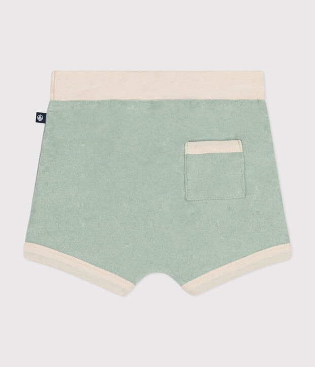 Shorts beb&egrave; in spugna verde