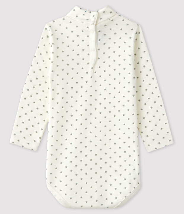 Body manica lunga beb&egrave; maschio bianco/grigio