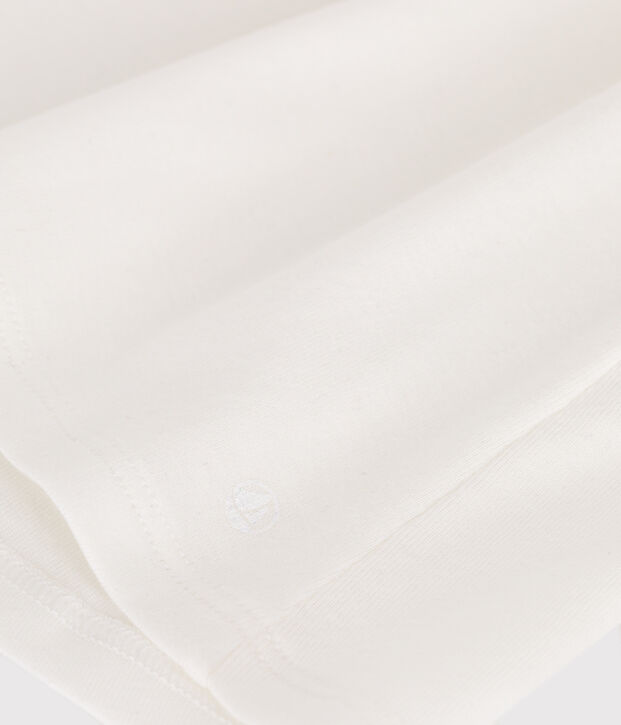 Blusa senza maniche in cotone neonato bianco