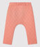 Pantalone in tubique trapuntato bebè rosa PAPAYE