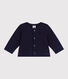Cardigan in cotone tinta unita neonato