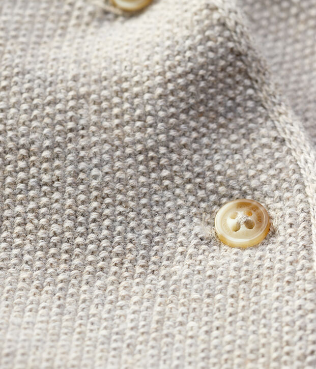 Cardigan beb&egrave; in maglia di lana e cotone FALAISE CHINE