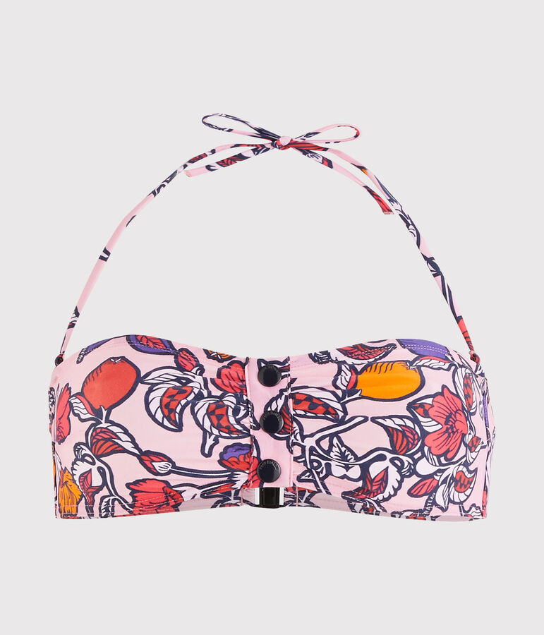 Reggiseno mare ecoresponsabile donna rosa PATIENCE/bianco MULTICO