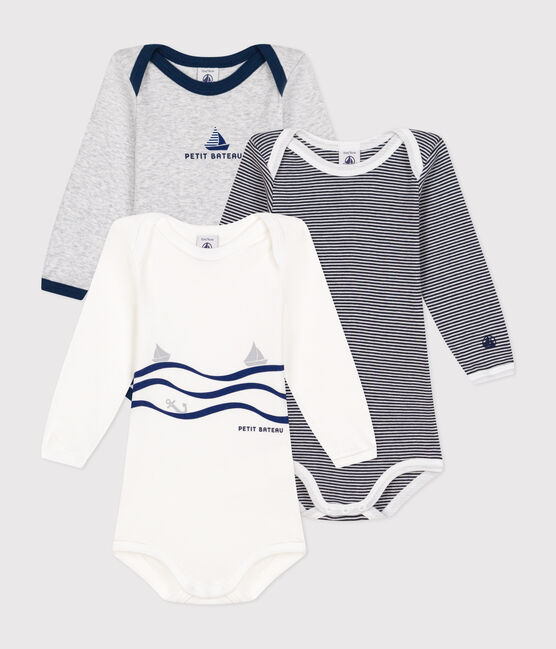 Set di 3 body a maniche lunghe in cotone neonato variante 3