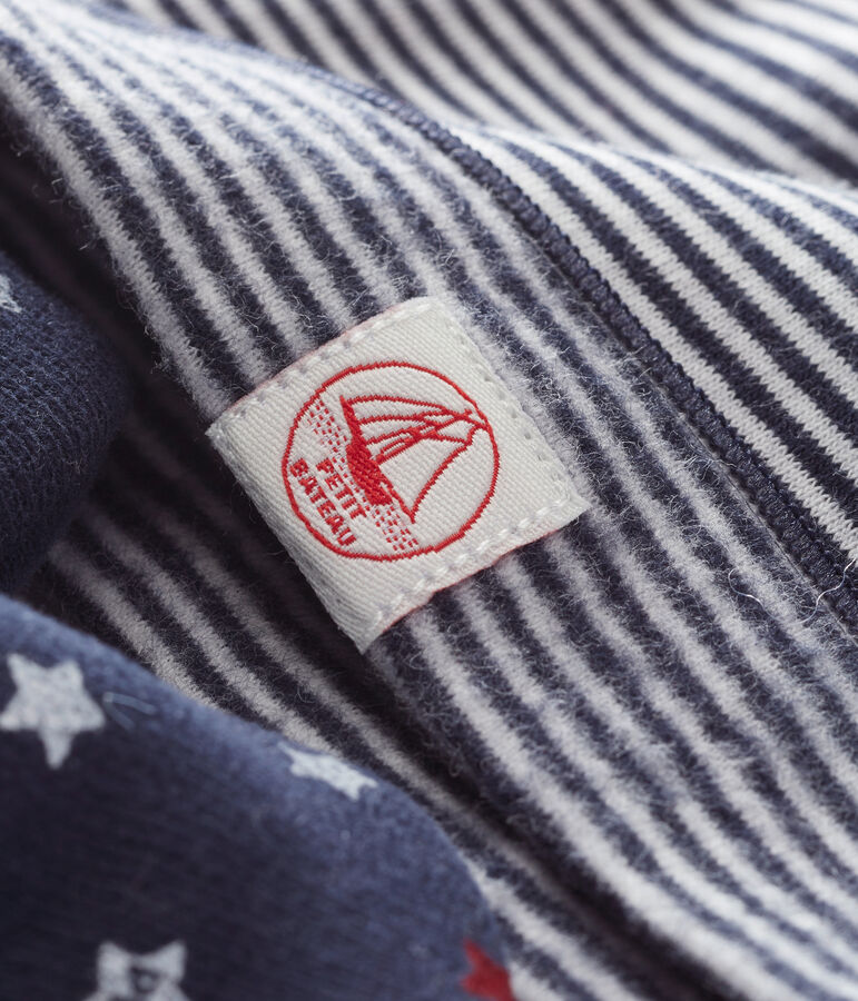 Lotto di cappellino e scarpine beb&eacute; maschio blu SMOKING/bianco MULTICO