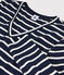 T-shirt iconica scollo a V donna blu SMOKING/bianco MARSHMALLOW