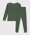 Pigiama tinta unita bambino unisex in cotone e Lyocell verde CROCO