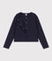 Cardigan con bottoni automatici in cotone Donna blu SMOKING