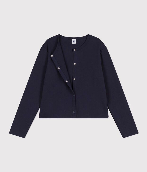 Cardigan con bottoni automatici in cotone Donna SMOKING