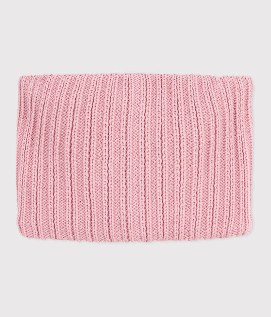Snood in maglia foderata in pile bambino rosa CHARME