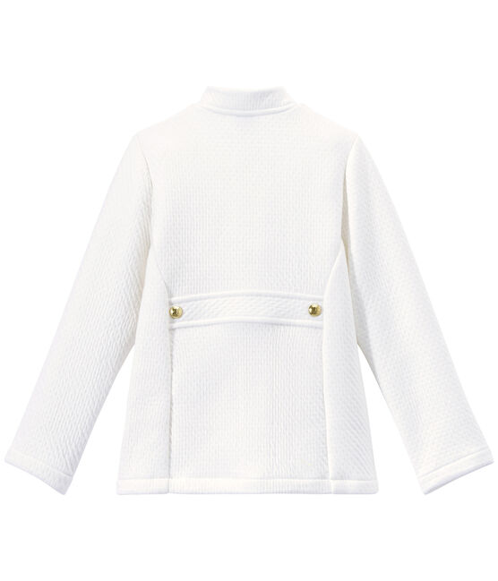 Cappotto bambina in tubique matelassé bianco MARSHMALLOW
