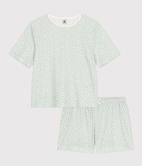 Pigiama corto in cotone a fiori donna MARSHMALLOW/ PAUL