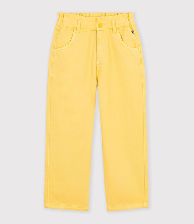 Pantaloni in cotone bambino giallo