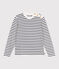 Pullover marinaro in cotone a righe donna bianco/blu