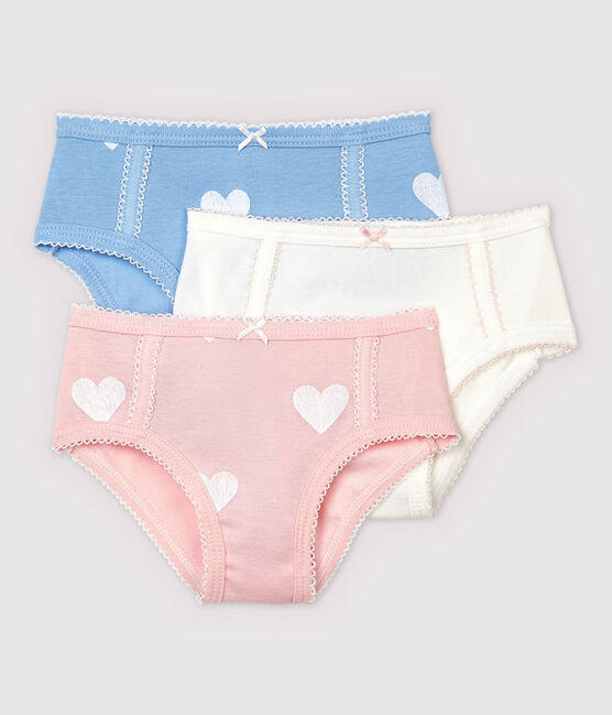Confezione da 3 slip alti cuore bambina in cotone biologico variante 1