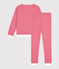 Pigiama donna in cotone rigato rosso CORRIDA/bianco MARSHMALLOW