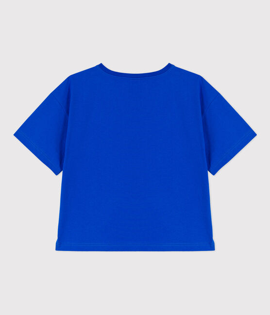 T-shirt LE BOXY in cotone donna blu PERSE