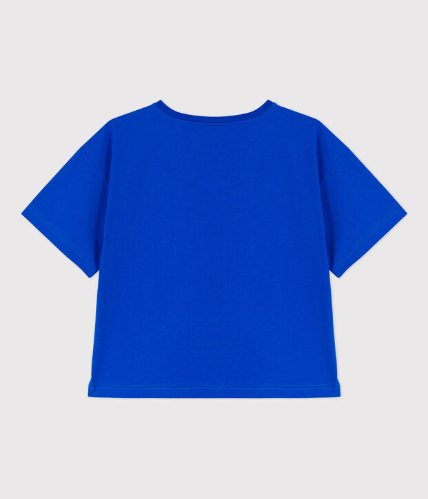 T-shirt LE BOXY in cotone donna blu