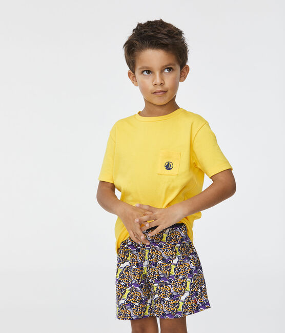 Shorts mare stampati bambino bianco MARSHMALLOW/bianco MULTICO