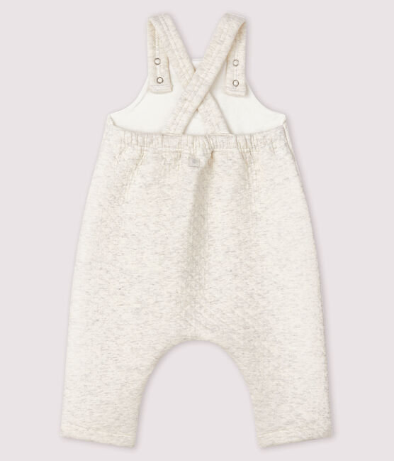 Salopette lunga neonato in tessuto tubico beige MONTELIMAR CHINE