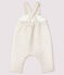 Salopette lunga neonato in tessuto tubico beige MONTELIMAR CHINE