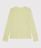T-shirt a maniche lunghe in cotone a righe donna verde MOSS/ MARSHMALLOW