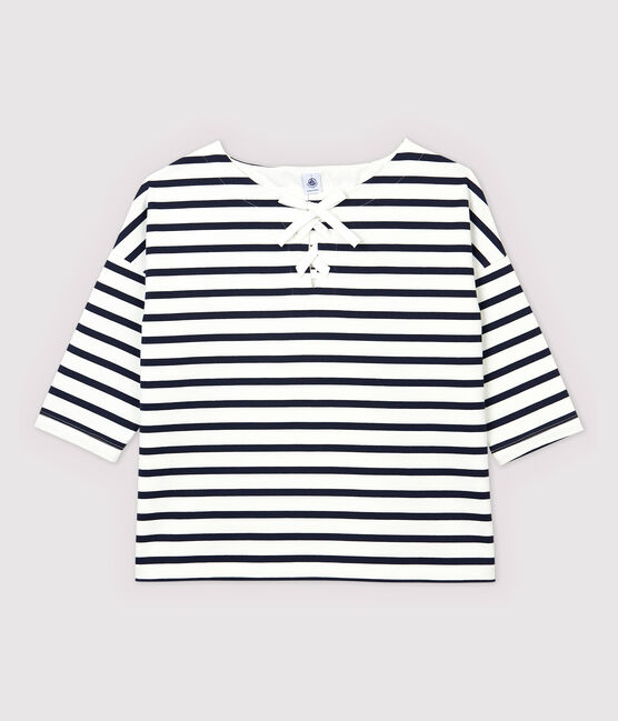 Marinière Donna bianco MARSHMALLOW/blu SMOKING