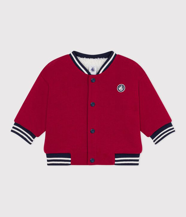 Teddy in cotone e sherpa neonato. rosso