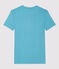 T-shirt girocollo iconica in cotone Donna blu MIROIR