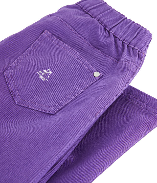 Jeans slim stretch bambina viola
