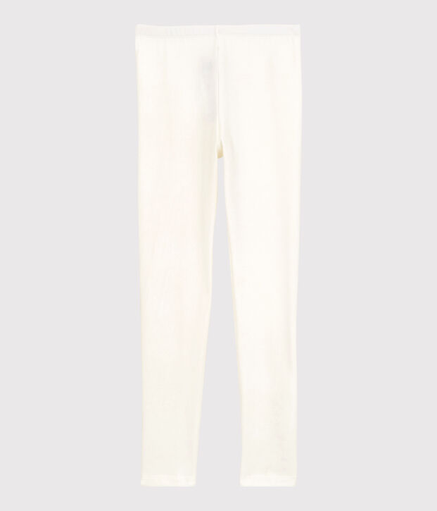 Leggings in jersey lycra bambina bianco