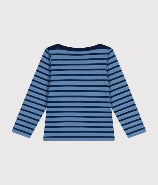 Iconica maglia a righe alla marinara in cotone bambina/bambino blu BEACH/ MEDIEVAL